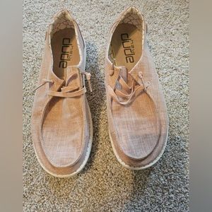 Wendy’s pink with gold sparkles Hey dudes size 11